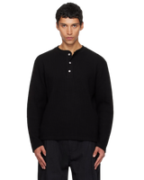Midnight Ribbed Henley